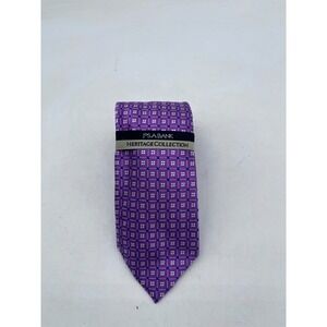 Jos. A. Bank Heritage Collection  Mens Neck Tie Purple Geometric Silk 58"X3"